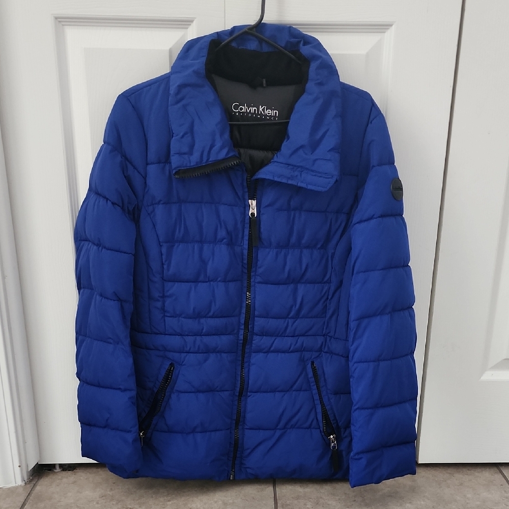 Calvin Klein Womens Puffer Jacket - Blue